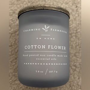 Charming Farmhouse “Cotton Flower” Candle. Brand New.